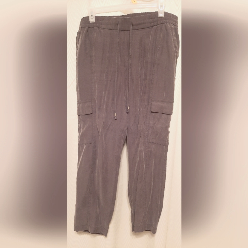 Old Navy soft rayon utility pants/Gray size Large